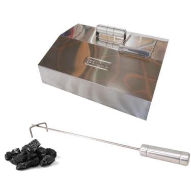 Imagem de Espalhador Carvão Brasa + Abafador Inox 45cm Grelha, Pizza - INOX LAUR
