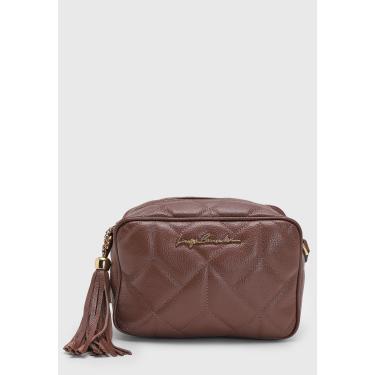 Imagem de Bolsa Transversal Luiza Barcelos Alça Ajustável Marrom Luiza Barcelos 77770626-40 feminino