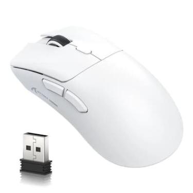 Imagem de Mouse Gamer Attack Shark Bluetooth R1, 18000 Dpi, Branco