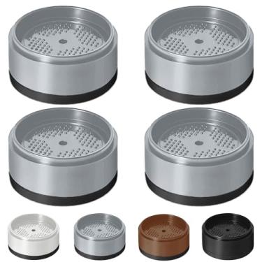 Imagem de EGTTGIN Pacote com 4 peças de elevação para móveis de 2,5 cm, elevadores de cama ajustáveis, resistentes, para mesa, sofá, armário, cama, pernas, dormitório, blocos de elevação de cama redondos
