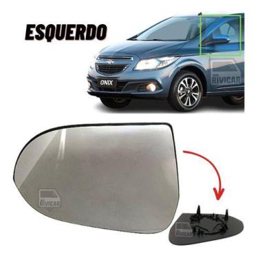 Imagem de Lente Espelho Retrovisor Prisma Onix 2013 2014 2015 2016 Esq - Chevrol