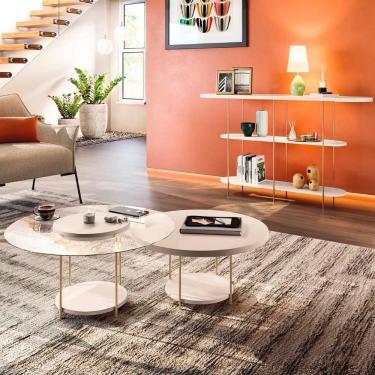 Imagem de Aparador Infinity E Mesas De Centro Sky Off White - Hb Móveis