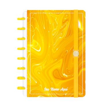 Imagem de Caderno de Disco Inteligente Personalizado Iscool P Lírico Abstrato Abyssal Flow Amarelo