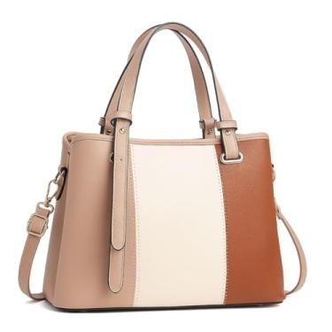 Imagem de ALWY Bolsa Feminina Média com alça transversal Tiracolo para Mulher Social (Nude)