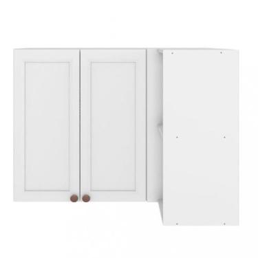 Imagem de Armário Aéreo Canto Reto 2 Portas Unna Poliman, Branco