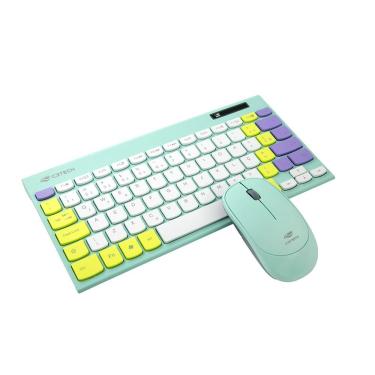 Imagem de Kit Teclado E Mouse Wireless (s- Fio) C3tech K-w71gn Tkl 1200dpi - Verde