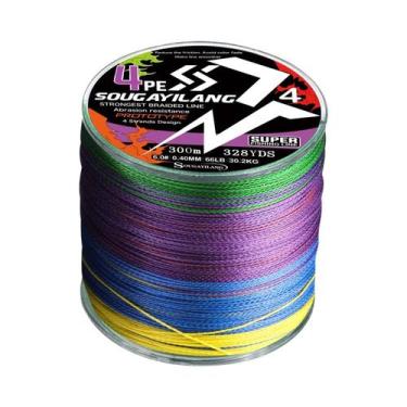 Imagem de Linha De Pesca Trançada Super Forte Sougayilang 300M 500M 8 Fios 4 Fio