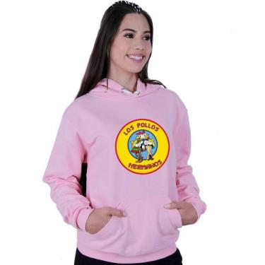 Imagem de Moletom Unissex Canguru Los Pollos Hermanos Breaking Bad - LAFRE, Rosa