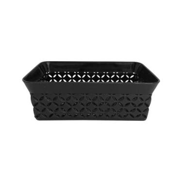 Imagem de Caixa Organizadora Plástico Tamanho P Preta 4,5x13x8,5cm Ref.CXOR01PP 