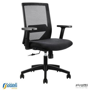 Imagem de Cadeira Office Chicago com Sistema Relax e Tela Mesh Preta - Rivatti