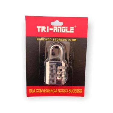 Imagem de Cadeado Com Segredo Cromado Troca Senha Para Malas Armários 27mm - Tri