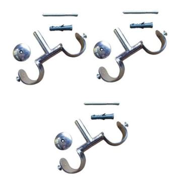 Imagem de Kit 3 suporte de cortina para teto e varão de 28/28mm - Gaks, Ouro vel