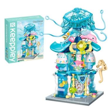 Imagem de Bloco de Montar Keepplay Loja de Aquários City Corner 358 peças