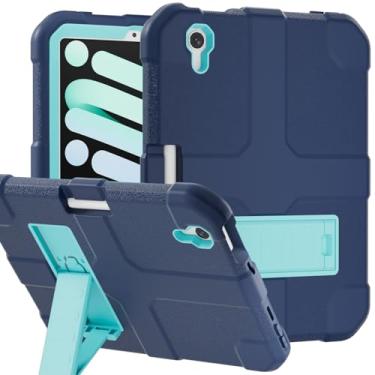 Imagem de Stweap Capa para iPad mini 7 A17 Pro 2024 / iPad mini 6 2021 8,3 polegadas, capa protetora resistente à prova de choque para iPad mini 7ª/6ª geração 8,3 polegadas (azul marinho)