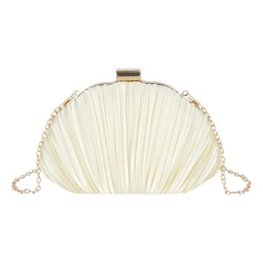 Imagem de Bolsa feminina Seashell Evening Bag Mermaid Chain Strap Clutch Shoulder Bag, 07 - damasco