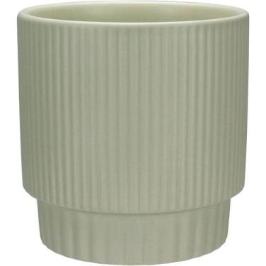 Imagem de CACHEPÔ VASO PLANTA DECORATIVO HOME&CO CERÂMICA 12x12x12cm VERDE