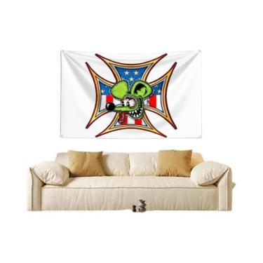 Imagem de Bandeira De Poliéster Com Estampa Digital De "Rat Finks Choppers" Para