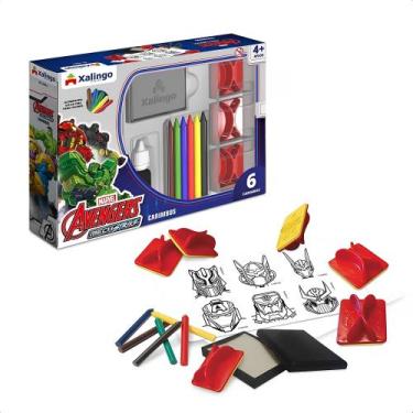 Imagem de Jogo De Carimbos Avengers Mech Strike Vingadores Infantil com Tinta e 