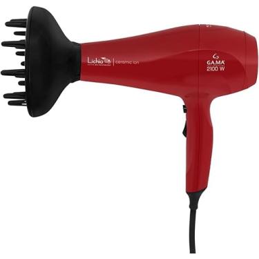 Imagem de Gama Italy Secador de Cabelo Lichia Ceramic Ion, 2100W, 3 Velocidades, com Difusor, Vermelho