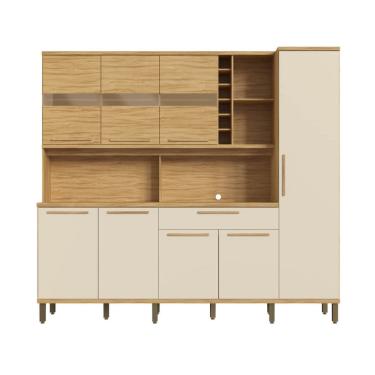 Imagem de Kit Cozinha Rio Doce Touriga 8 portas adega MDF
