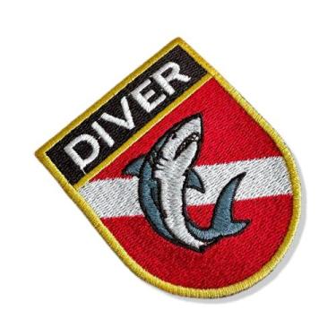 Imagem de BD0176E-001 Bandeira Mergulhador Patch Bordado 6,8x8,0cm - BR44