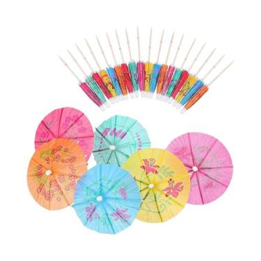 Imagem de Guarda-chuvas De Bebidas Tropicais Multicoloridos 50PCS Palitos De Coq