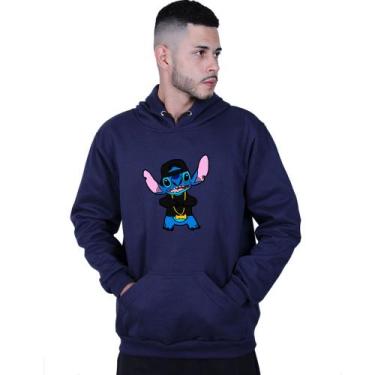 Imagem de Moletom Unissex Canguru Lilo Stitch Gangster - Lafre, Azul marinho, M