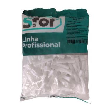 Imagem de Bucha Gesso Drywall com aba Fixação parede SFOR 6mm 200pçs