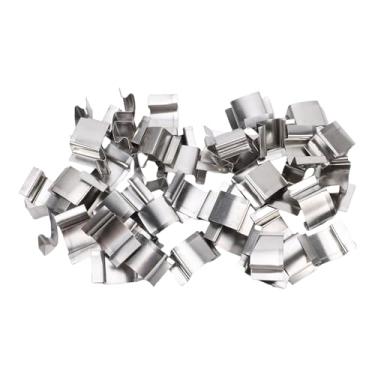 Imagem de AYNEFY 50Pcs Grampos De Vidro De Estufa, Aço Inoxidável Escalada Planta Braçadeira De Vidros Sprung G Clips Jardim Suprimentos Ferramenta Handy para Manutenção De Estufa Protegendo