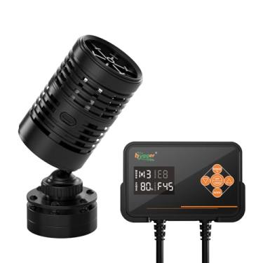 Imagem de hygger Bomba Wavemaker de aquário com controlador de LED: Cabeça submersível ultra-silenciosa com base magnética - bomba de água de circulação para tanque de água salgada de água doce
