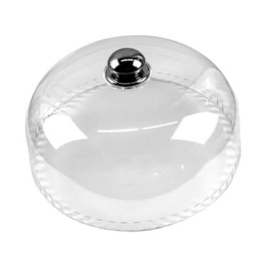 Imagem de Fenteer Cobertura para barraca de comida, cobertura para prato de bolo redondo multifuncional para eventos, mesa de jantar, cozinha e catering, Diâmetro 26 Cm