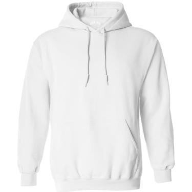 Imagem de Joe's USA Moletom masculino de lã com capuz – moletom casual com capuz, 75 cores, tamanhos P-5GG e alto GT-4GGT, Branco, 4G