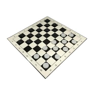 Imagem de Almencla Jogo de estratégia de tabuleiro de dobrável, jogo educacional de damas clássico para acampamentos, piqueniques, churrascos e viagens internas