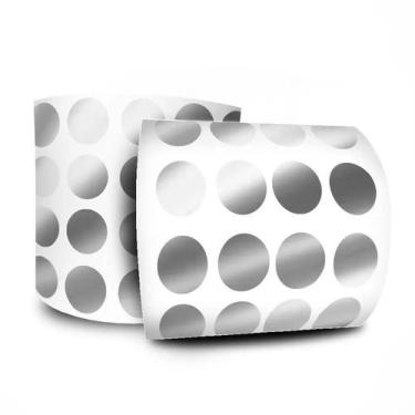 Imagem de Etiqueta Bolinha Colorida Cinza 15Mm 1,5Cm Rolo C/1000 - Dc Automação