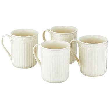 Imagem de Mikasa Canecas campestres italianas (conjunto de 4), 326 g, branco