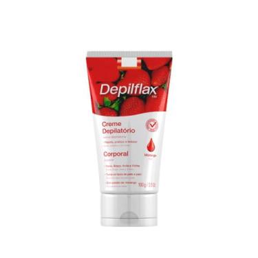 Imagem de Creme Depilatório Corporal Morango Depilflax 100g Tira Pelos Sem Dor