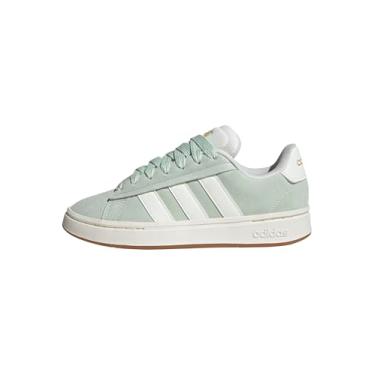 Imagem de adidas Grand Court Alpha 00s Tênis feminino, Linho verde/branco fora/dourado metálico, 39