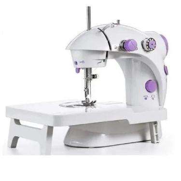 Imagem de Mini Maquina De Costura Portátil Com Mesa Extensora