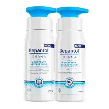 Imagem de Kit 2 Loção Corporal Bepantol Derma Hidratante Restaurador Pele Seca 400ml