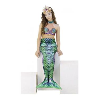 Imagem de Fantasia Com Cauda De Sereia Pérola Com Cropped