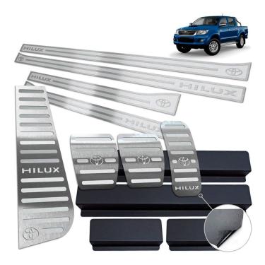 Imagem de Soleira Pedaleira Manual Descanso Hilux 2006 A 2012 Prata AR