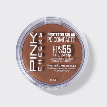Imagem de Protetor Solar Pó Compacto FPS 55 FPUVA 19 11,4g P50  PINK CHEEKS  Res