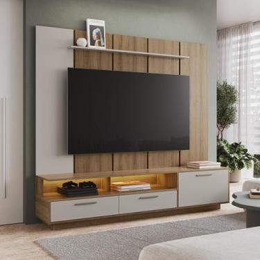 Imagem de Home Rack e Painel Para Tv com iluminação LED Ravenna Arenas - Art in 