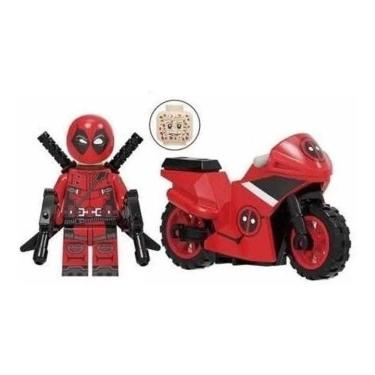 Imagem de Boneco Moto Blocos De Montar Deadpool Motorcycle 50