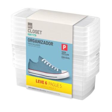 Imagem de Organizador para Sapatos P Cristal 4,2L Leve 6 Pague 5 Ordene