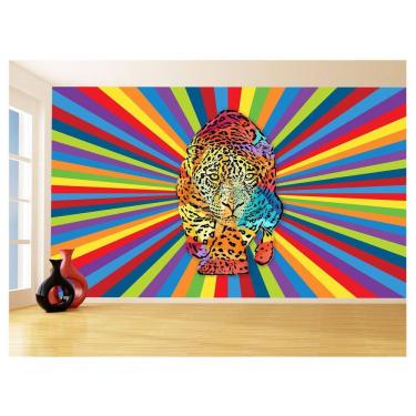 Imagem de Papel De Parede 3D Animais Pop Art Onça Pintada 3,5M Pxa88