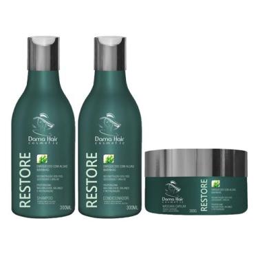 Imagem de Kit Home Care Hidratação Restore Algas Marinhas Dama Hair 3 Produtos