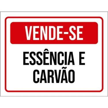 Imagem de Kit 3 Placas Sinalização - Vende-Se Essência E Carvão