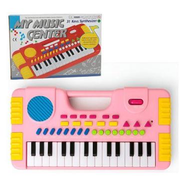 Imagem de Piano Teclado Infantil Musica Som My Music Center Grava Voz - STORE SH