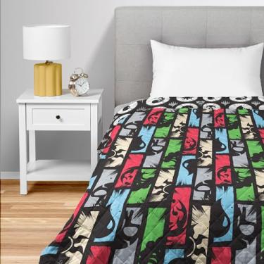 Imagem de NORTHWEST Cobertor acolchoado Magic The Gathering Magic Queen/King da Magic The Gathering, manta confortável, roupa de cama leve e macia para cama ou sofá, 228 x 228 cm